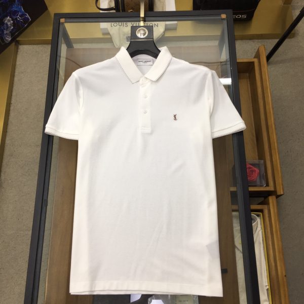 YSL2023 spring and summer new products Fashionable POLO/turned-neck short sleeves Haute-couture and versatile styles that anyone can easily control Fully custom-made fabrics Luxury classic brand logo design on the chest
