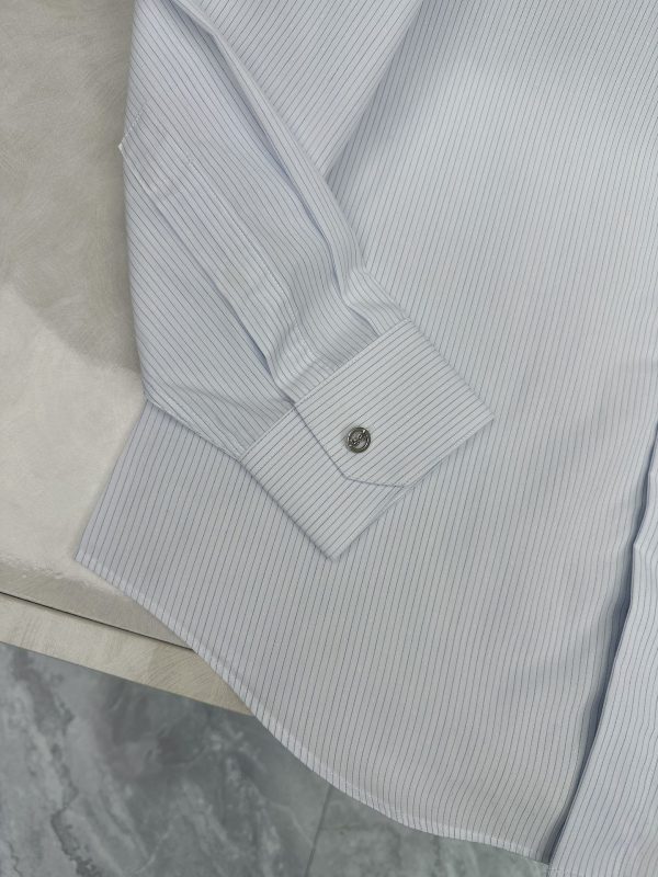 [New product] YSL/Saint Laurent 23 spring and summer fashion style long-sleeved shirt! Version: High-end fashion aesthetic design combined with three-dimensional cutting version - Image 6