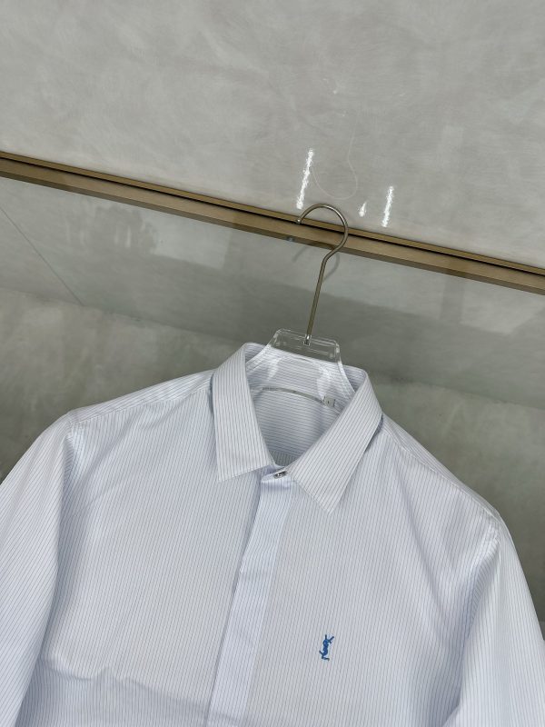 [New product] YSL/Saint Laurent 23 spring and summer fashion style long-sleeved shirt! Version: High-end fashion aesthetic design combined with three-dimensional cutting version - Image 7