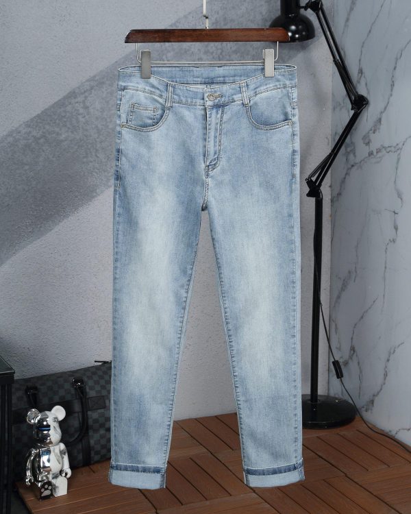 YSL [Yves Saint Laurent] 2023 spring and summer new hot style ? counter 1:1 original light mature men versatile style classic jeans