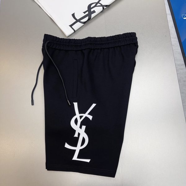 YSL original single shorts recommendation ~ 23S five-point casual shorts. Same style for men and women! Sideways YSL brand printing has a strong visual impact and a strong sense of fashion - Image 17