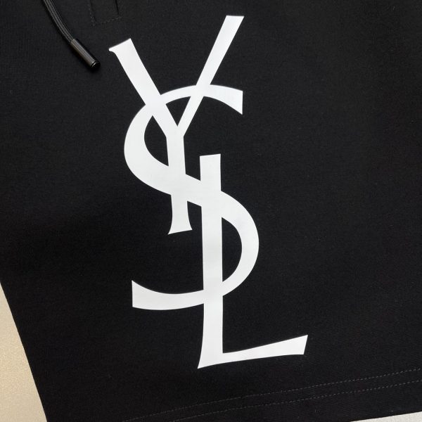 YSL original single shorts recommendation ~ 23S five-point casual shorts. Same style for men and women! Sideways YSL brand printing has a strong visual impact and a strong sense of fashion - Image 18
