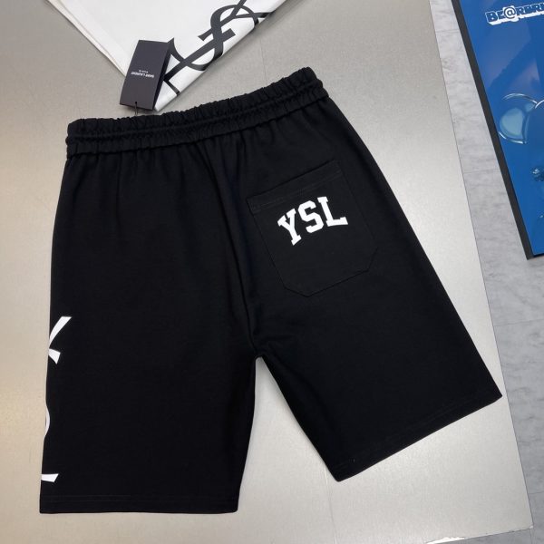YSL original single shorts recommendation ~ 23S five-point casual shorts. Same style for men and women! Sideways YSL brand printing has a strong visual impact and a strong sense of fashion - Image 19