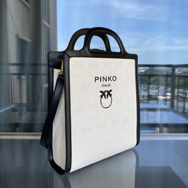 Pinko 2022 Spring And Summer New Fabric Printing Casual Handbag Tote Bag Bird Bag 1P22MVY7V3 - Image 2