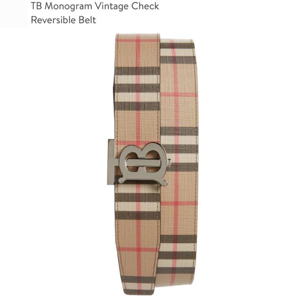 Burberry TB Monogram Vintage Check Belt
