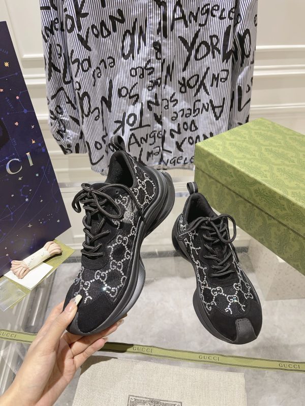 GUCCI Run running shoes series Gucci sports dad shoes black - Image 2