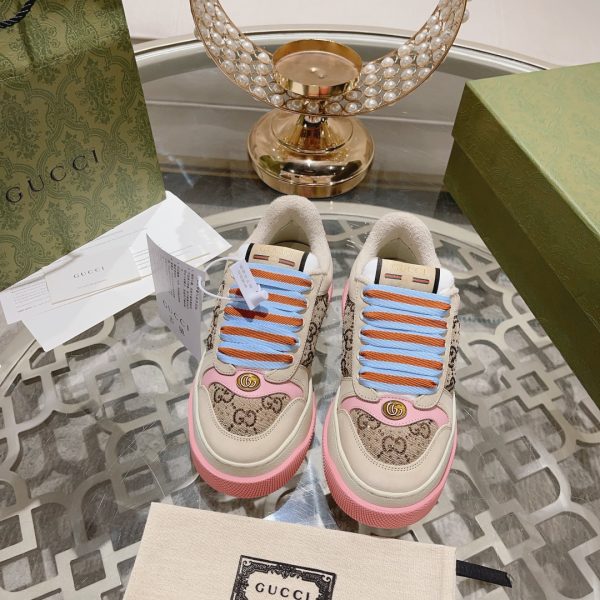 Gucci's latest chubby thick-soled dirty shoes couple casual shoes 6cm height increasing shoes