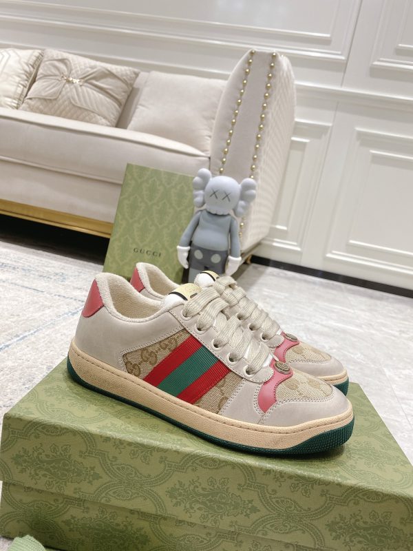 Newly upgraded Gucci dirty shoes for couples GG series distressed and casual Gucci B - Image 2