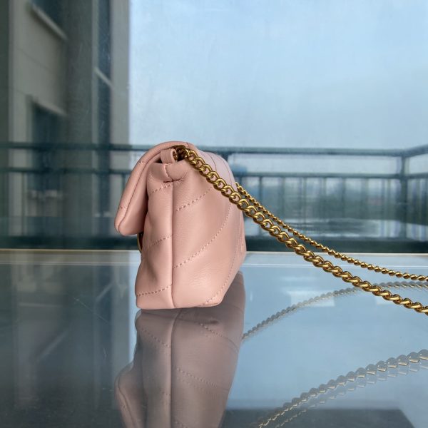 PINKO Swallow Bag 2022 New Genuine Mini Sheepskin Pillow Bag One Shoulder Messenger Bag 1P22H4Y7SR Pink - Image 5
