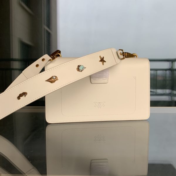 PINKO swallow bag 2021 spring and summer new product rivet badge wide shoulder strap one shoulder diagonal bag large - Image 3