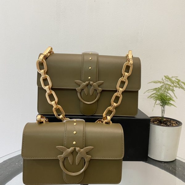 Pinko Swallow bag 2021 autumn and winter new classic leather chain shoulder handbag Bacchus bag D