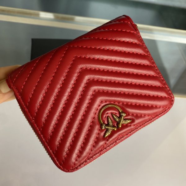 Pinko Women's Short Sheepskin Wallet FARFETCH Red - Image 3