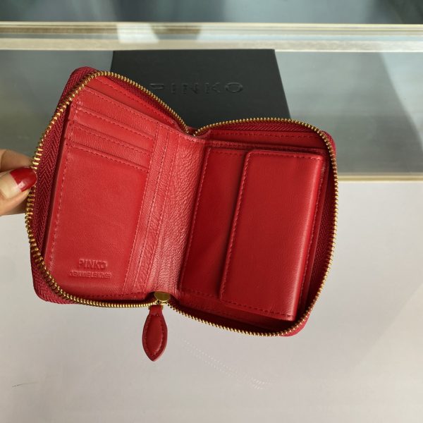 Pinko Women's Short Sheepskin Wallet FARFETCH Red - Image 7