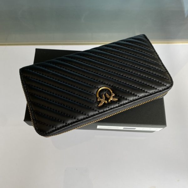 Pinko Wallet Women's Long Section 2021 New Trendy Fashion Sheepskin Clutch Bag Large Capacity Zipper Coin Purse Card Holder