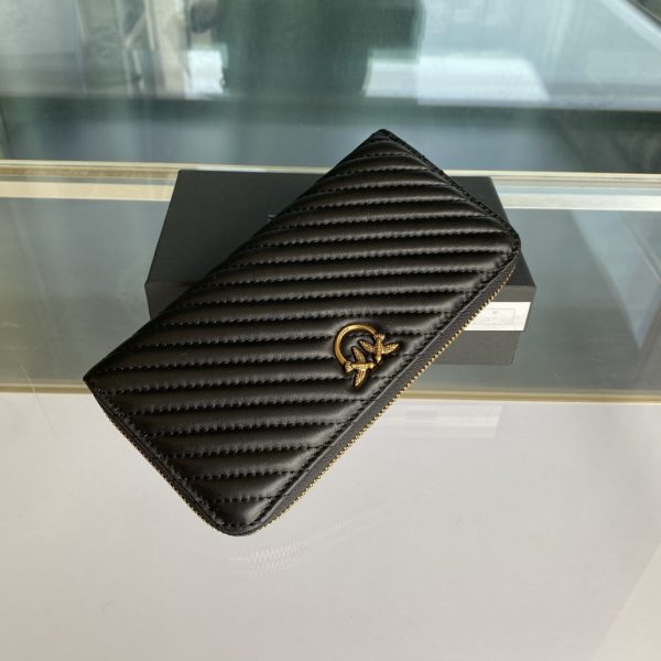 Pinko Wallet Women's Long Section 2021 New Trendy Fashion Sheepskin Clutch Bag Large Capacity Zipper Coin Purse Card Holder - Image 3