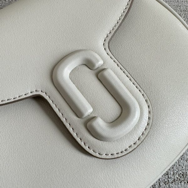 Arc Jacobs Shoulder Messenger Bag New Leather Shoulder Strap Detachable Adjustable Length  White - Image 4