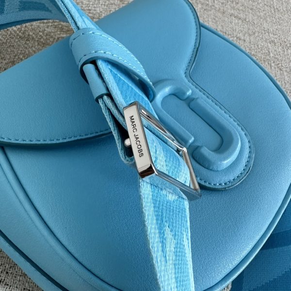 Marc Jacobs Shoulder Messenger Bag New Leather Shoulder Strap Detachable Adjustable Length Blue - Image 6