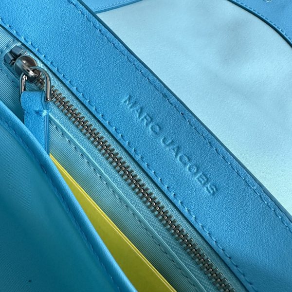 Marc Jacobs Shoulder Messenger Bag New Leather Shoulder Strap Detachable Adjustable Length Blue - Image 8