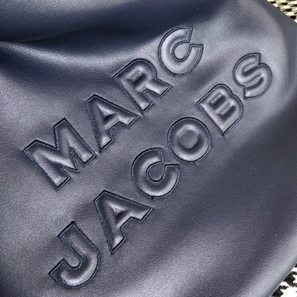 Marc Jacobs Crossbody Bag In Calfskin With Wide Fabric Shoulder Strap Navy blue - Image 4
