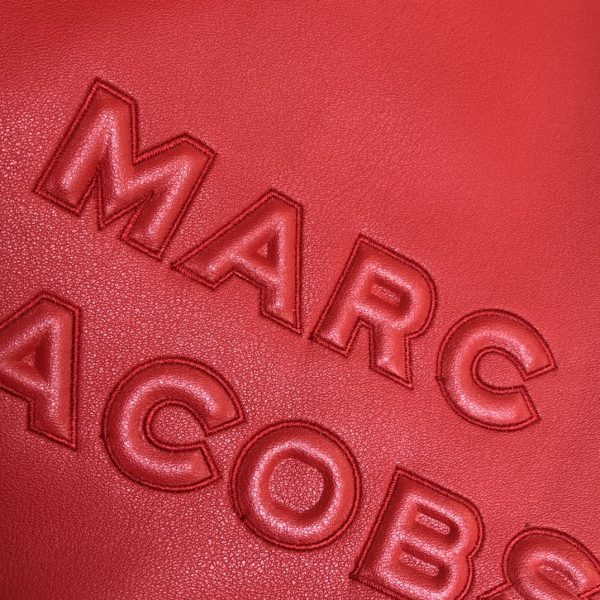 Marc Jacobs Crossbody Bag In Calfskin With Wide Fabric Shoulder Strap Red - Image 4