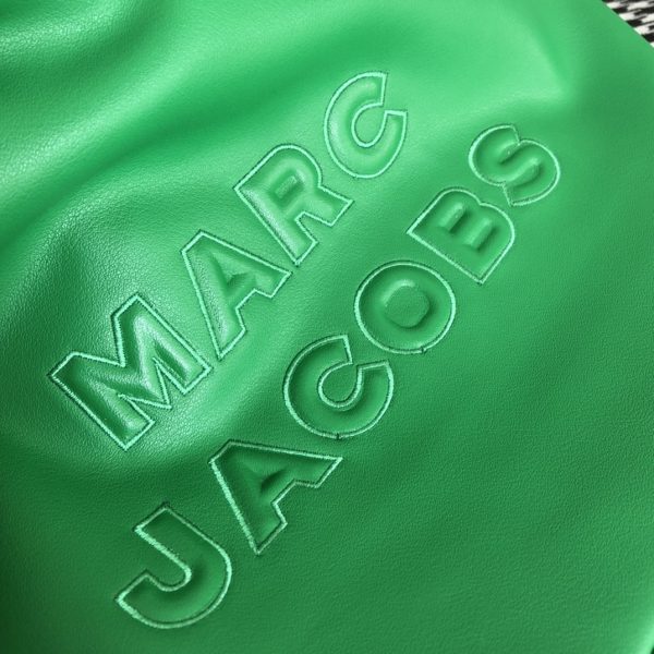 Marc Jacobs Crossbody Bag In Calfskin With Wide Fabric Shoulder Strap Green - Image 3
