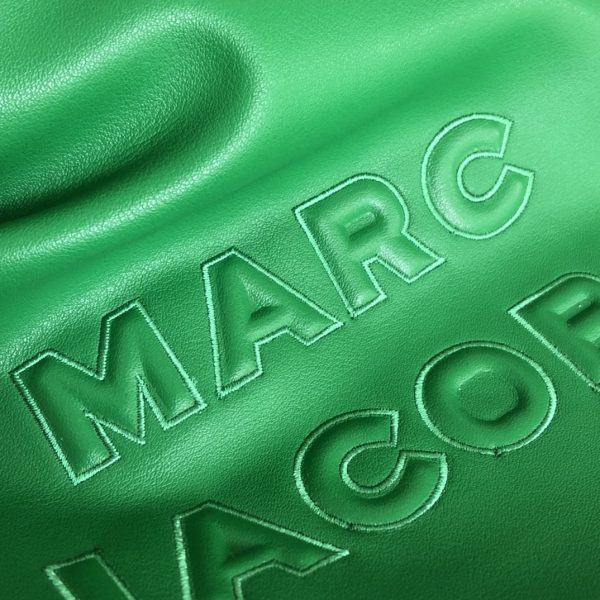 Marc Jacobs Crossbody Bag In Calfskin With Wide Fabric Shoulder Strap Green - Image 4
