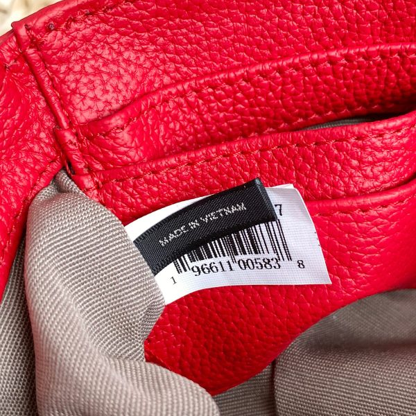 THE KARLIE Marc Jacobs Leather Retro Modern Mini Messenger Bag Shoulder Bag Clutch Red - Image 9