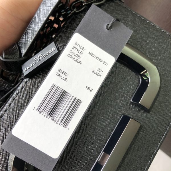 THE Marc Jacobs Vertical Phone Bag Saffiano Leather Black Model M0016799-001 - Image 8