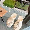 Gucci GG Slides perforated carved shoes White