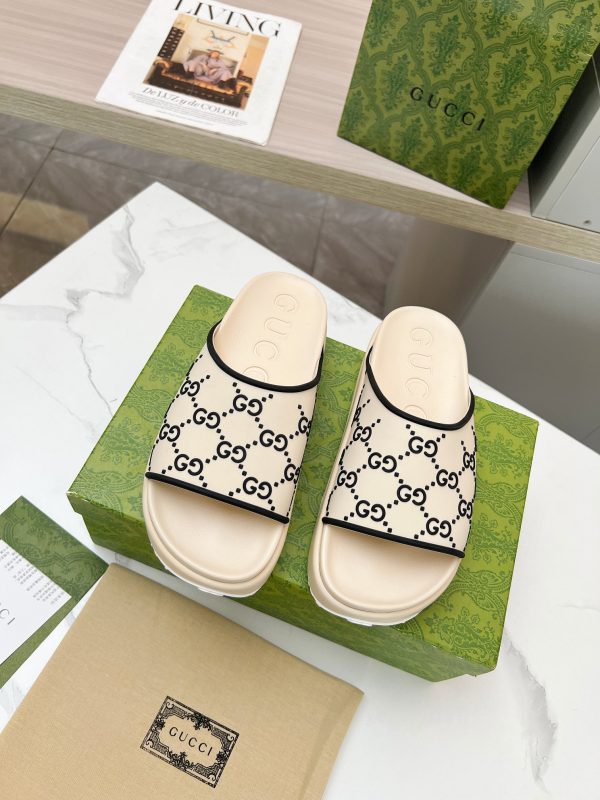 Gucci ice cream platform slippers A