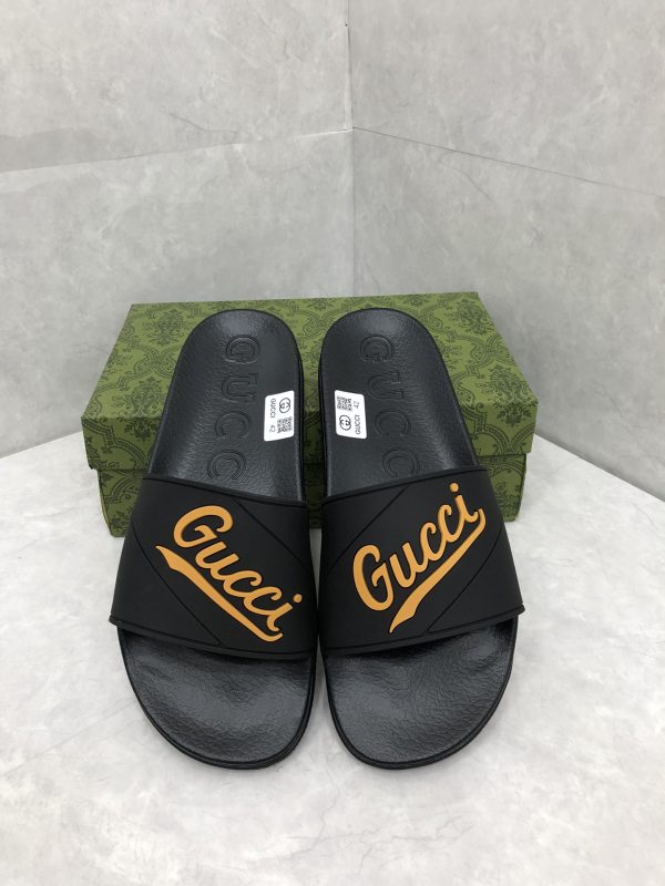 Gucci men's and women's homobian Gudgem slippers sandals black - Image 4