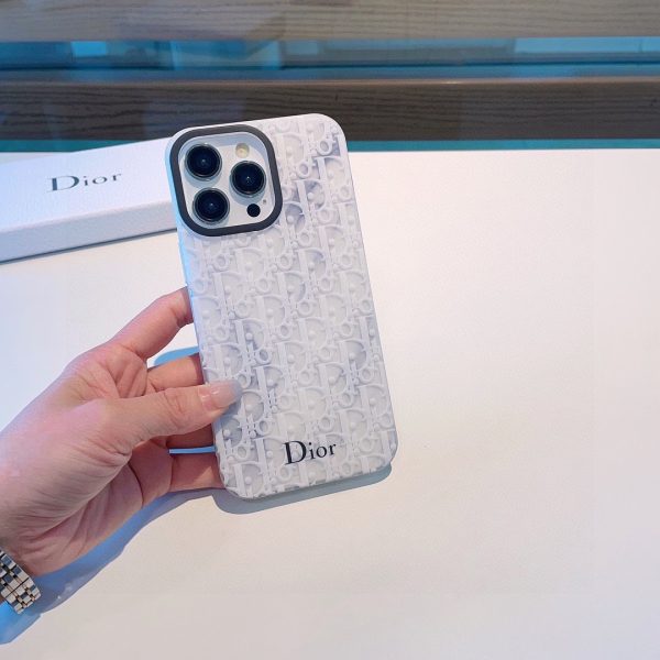 Dior translucent marble all-inclusive mobile phone case - Image 4