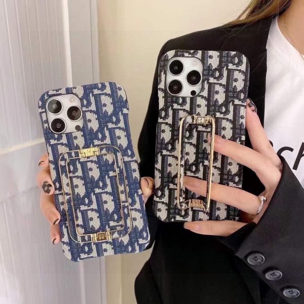 Embroidered fabric phone case H buckle wrist phone case square buckle can be used as a stand - Image 5