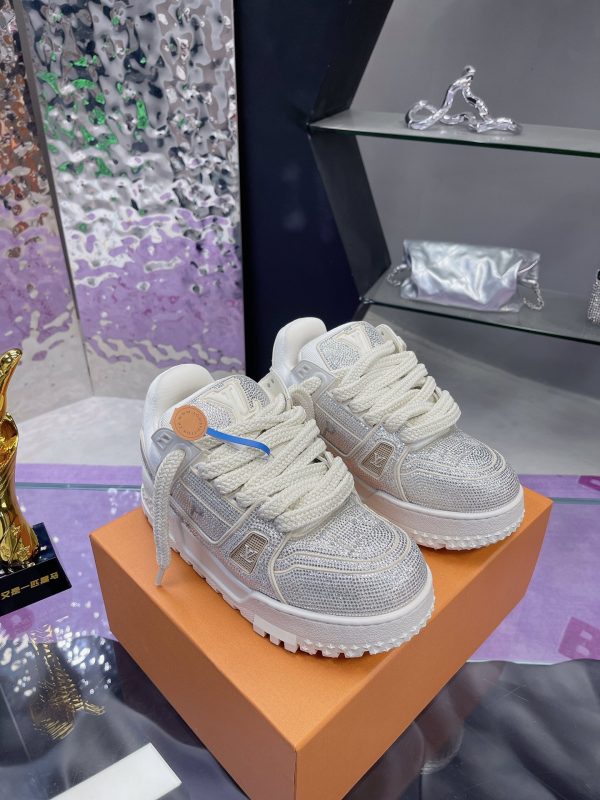Louis Vuitton fat trainer couple full diamond limited bulingbuling