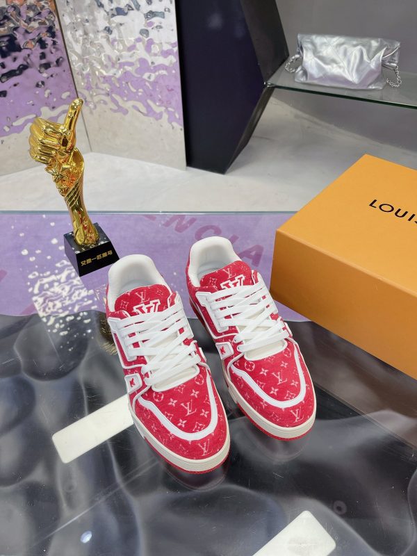 Louis Vuitton Trainer Maxi Sneakers Series LV cloth embossed technology model - Image 4
