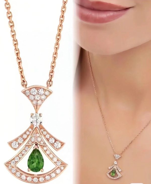 Bulgari Tanabata limited edition small fan long skirt necklace BV long skirt necklace super strong silver version - Image 6