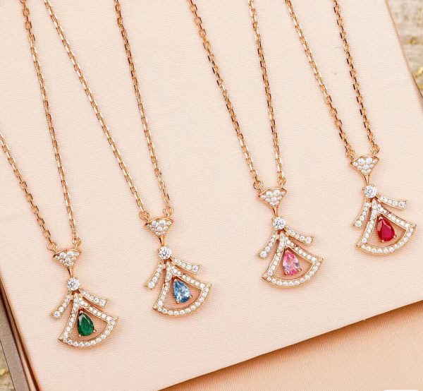 Bulgari Tanabata limited edition small fan long skirt necklace BV long skirt necklace super strong silver version - Image 7