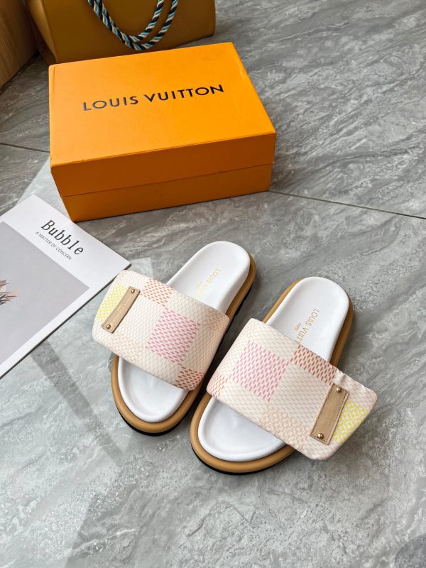 2024 Hit Embossed Logo Embossed Sandals This Pool Pillow Comfort Flat Slipper pink