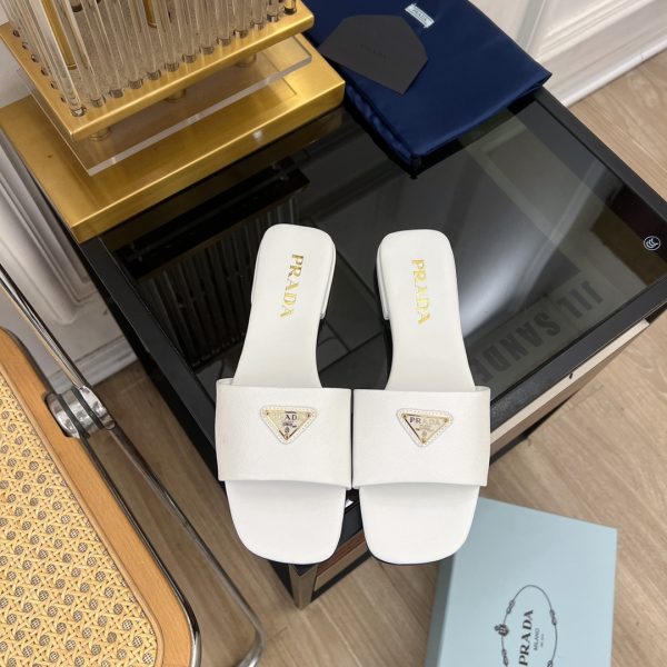 Prada 2024 Spring/Summer New Arrivals The latest triangular buckle micro label slipper series C