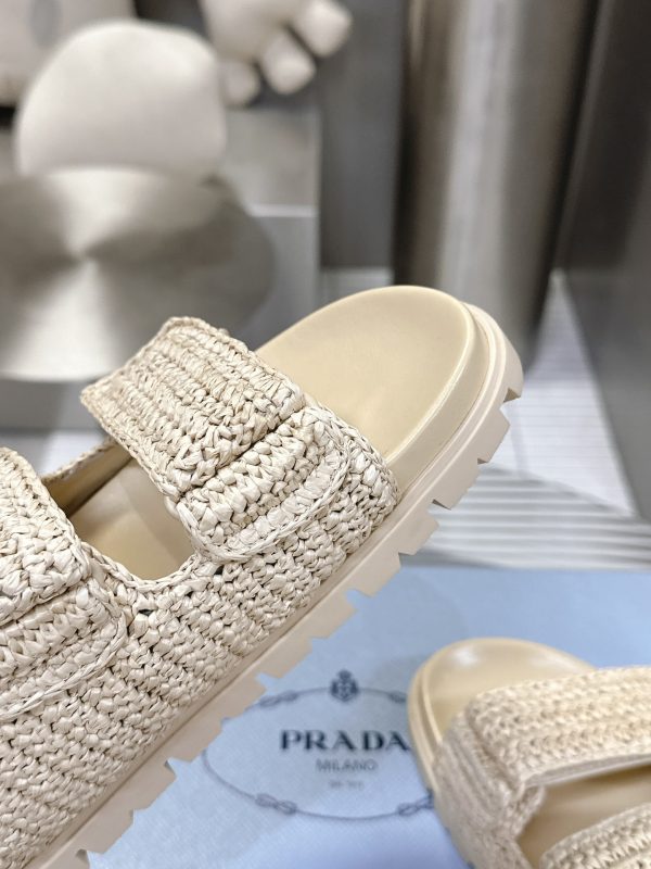 Prada 24S macaroon ceiling woven sandals A - Image 5