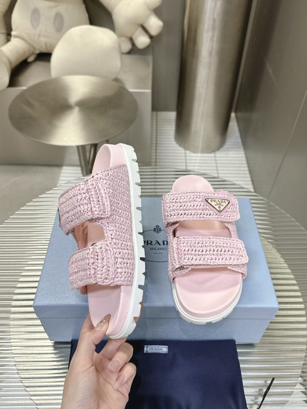 Prada 24S macaroon ceiling woven sandals C - Image 3