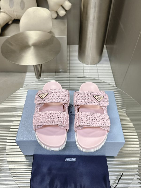 Prada 24S macaroon ceiling woven sandals C