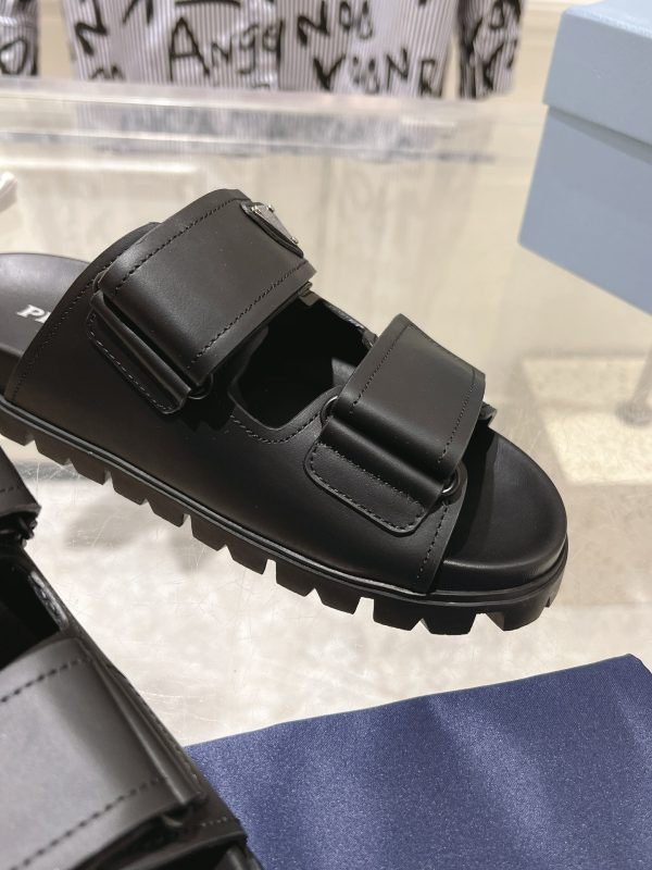 Prada Spring/Summer 2024 New Sandals Double-breasted/Velcro slippers for couples C - Image 8