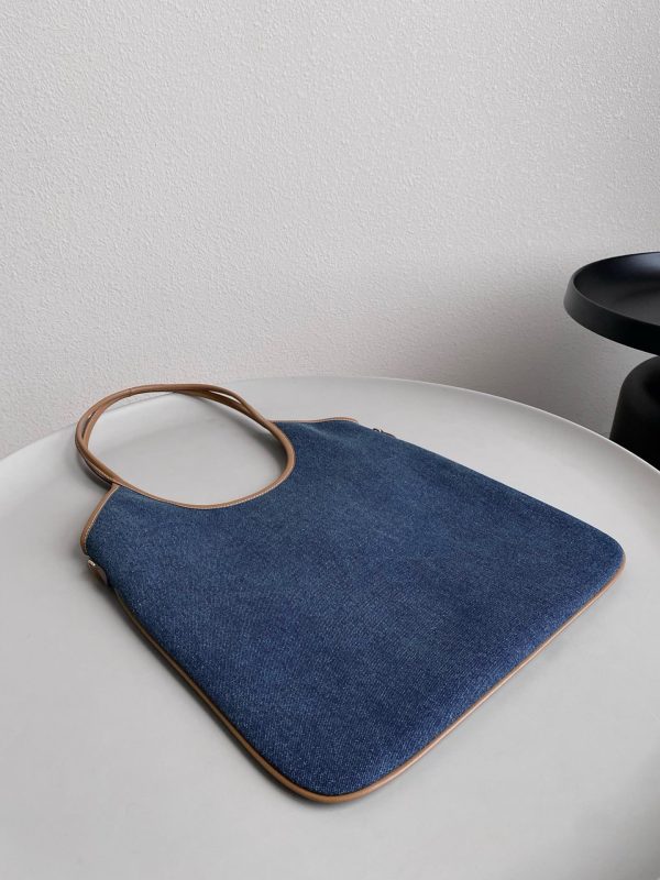 MiuMiu new hobo tote underarm bag autumn and winter series blue 5BG231 - Image 3